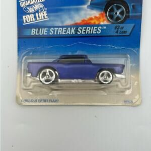 NEW Hot Wheels 1997 Blue Streak Series ‘55 Chevy Belair CARDED BLISTERPACK